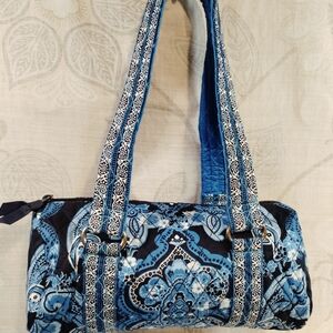 Lemon Hill Elegant Blue Patterned Shoulder Bag
